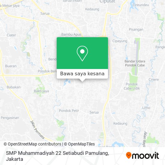 Peta SMP Muhammadiyah 22 Setiabudi Pamulang