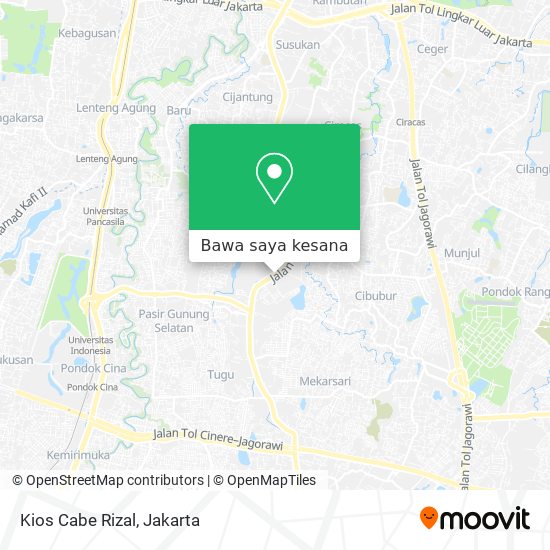 Peta Kios Cabe Rizal