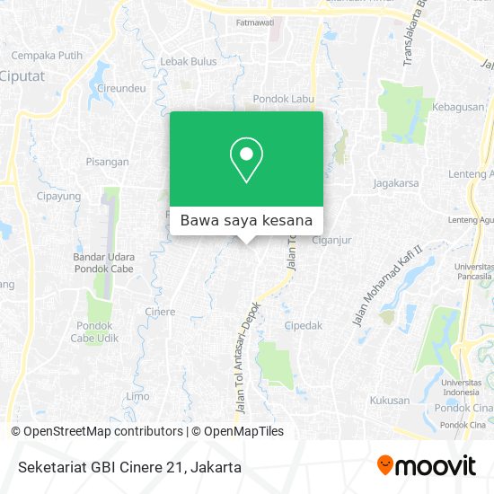 Peta Seketariat GBI Cinere 21