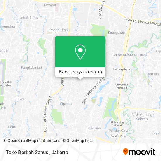 Peta Toko Berkah Sanusi