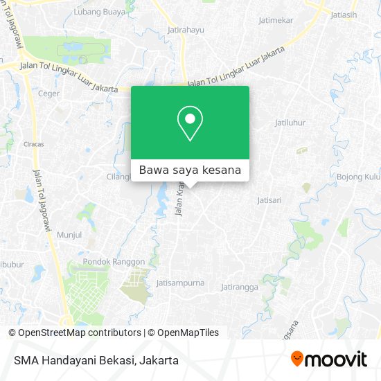 Peta SMA Handayani Bekasi