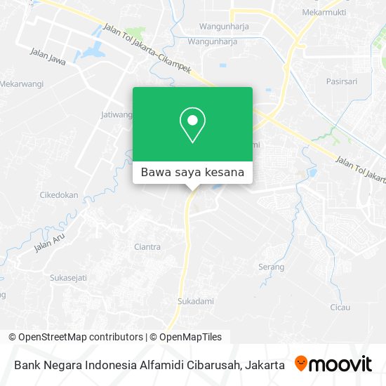 Peta Bank Negara Indonesia Alfamidi Cibarusah