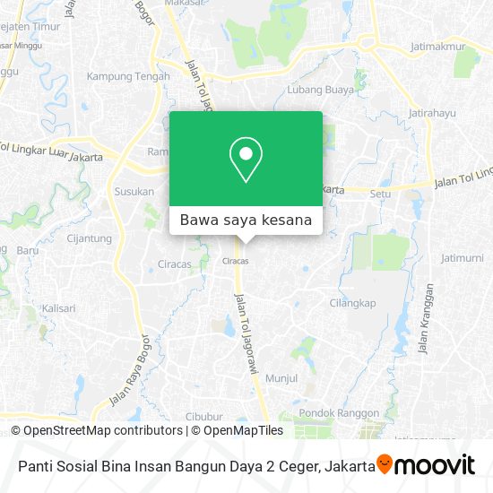 Peta Panti Sosial Bina Insan Bangun Daya 2 Ceger