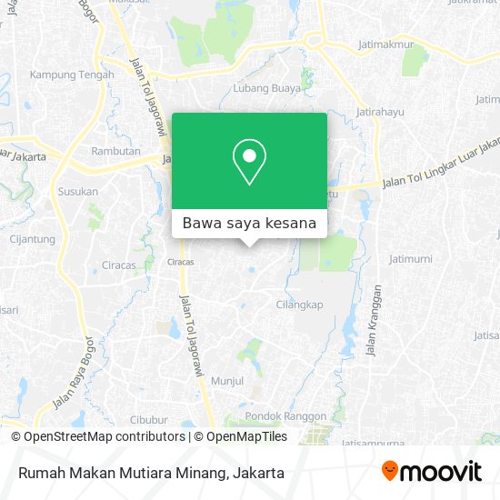 Peta Rumah Makan Mutiara Minang