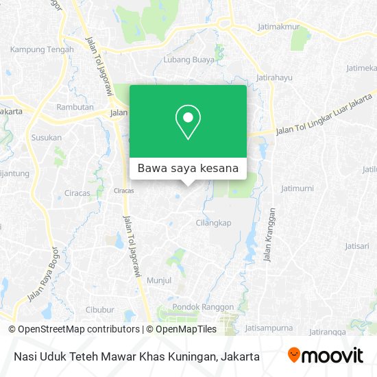 Peta Nasi Uduk Teteh Mawar Khas Kuningan