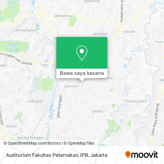 Peta Auditorium Fakultas Peternakan, IPB