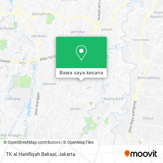 Peta TK al Hanifiiyah Bekasi