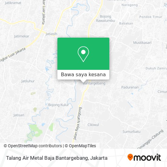 Peta Talang Air Metal Baja Bantargebang