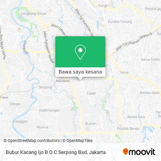 Peta Bubur Kacang Ijo B O C Serpong Bsd
