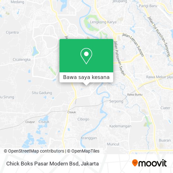 Peta Chick Boks Pasar Modern Bsd