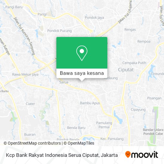 Peta Kcp Bank Rakyat Indonesia Serua Ciputat