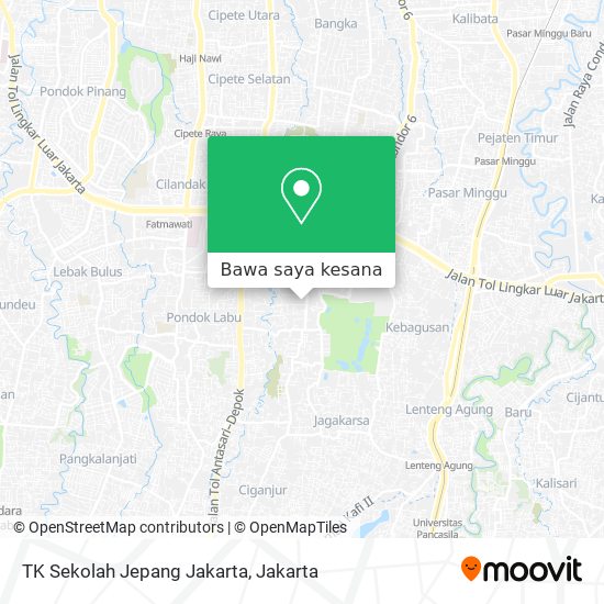 Peta TK Sekolah Jepang Jakarta