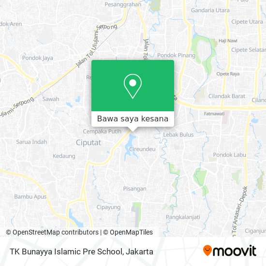 Peta TK Bunayya Islamic Pre School