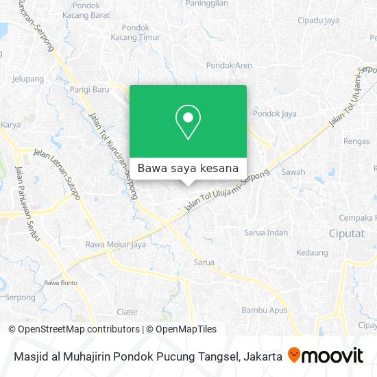 Peta Masjid al Muhajirin Pondok Pucung Tangsel