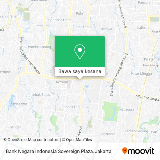 Peta Bank Negara Indonesia Sovereign Plaza