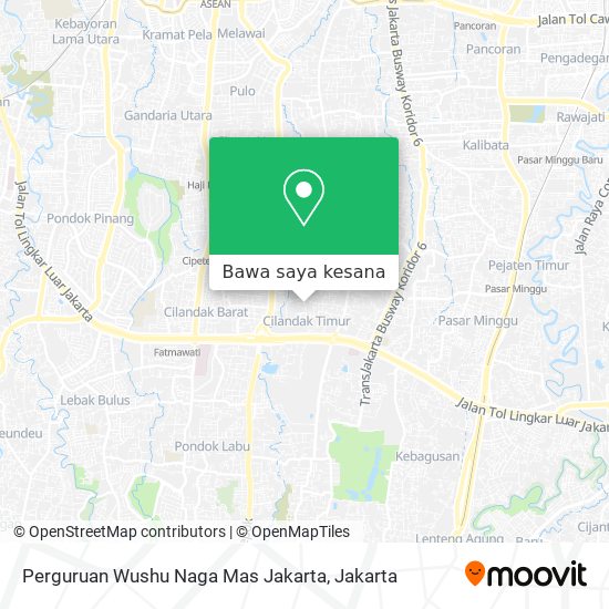 Peta Perguruan Wushu Naga Mas Jakarta