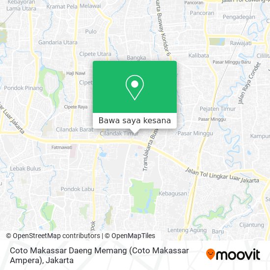 Peta Coto Makassar Daeng Memang (Coto Makassar Ampera)
