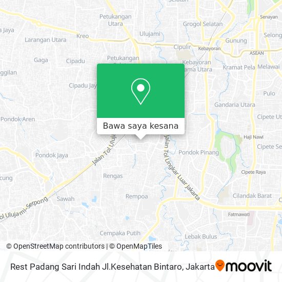 Peta Rest Padang Sari Indah Jl.Kesehatan Bintaro