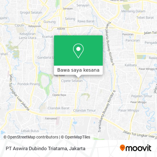 Peta PT Aswira Dubindo Triatama