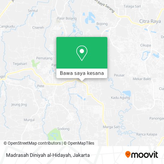 Peta Madrasah Diniyah al-Hidayah