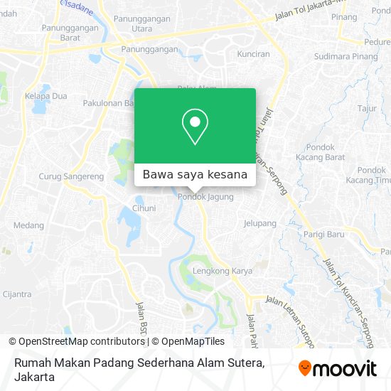 Peta Rumah Makan Padang Sederhana Alam Sutera