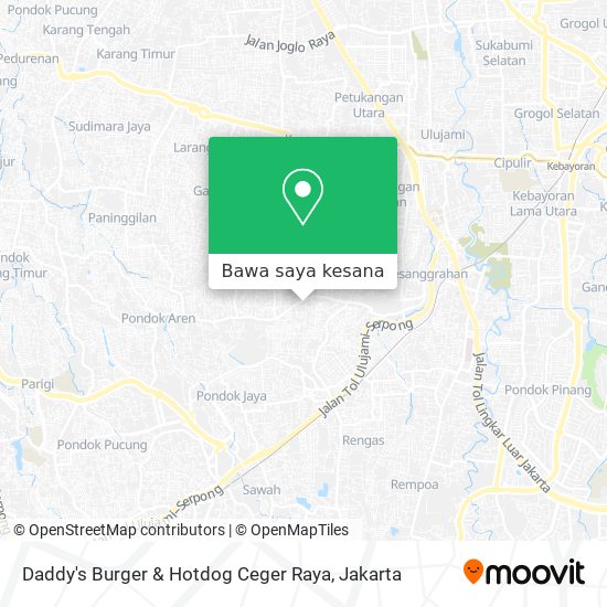 Peta Daddy's Burger & Hotdog Ceger Raya