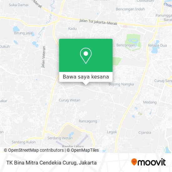 Peta TK Bina Mitra Cendekia Curug