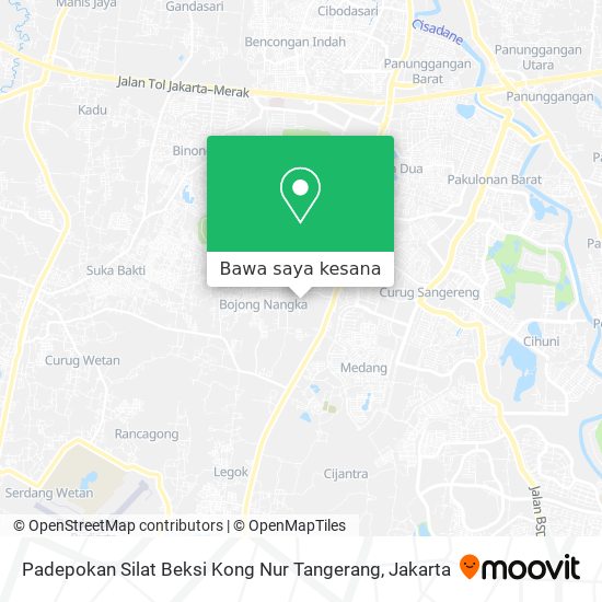 Peta Padepokan Silat Beksi Kong Nur Tangerang