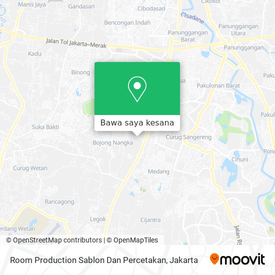 Peta Room Production Sablon Dan Percetakan