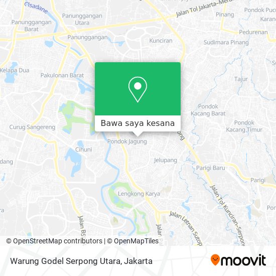 Peta Warung Godel Serpong Utara