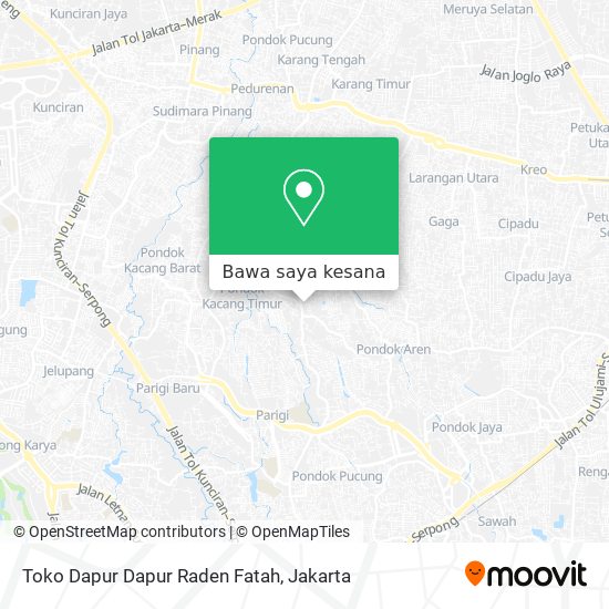 Peta Toko Dapur Dapur Raden Fatah