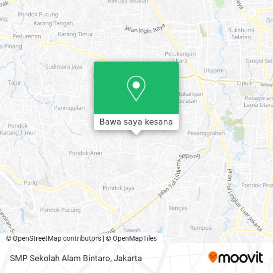 Peta SMP Sekolah Alam Bintaro