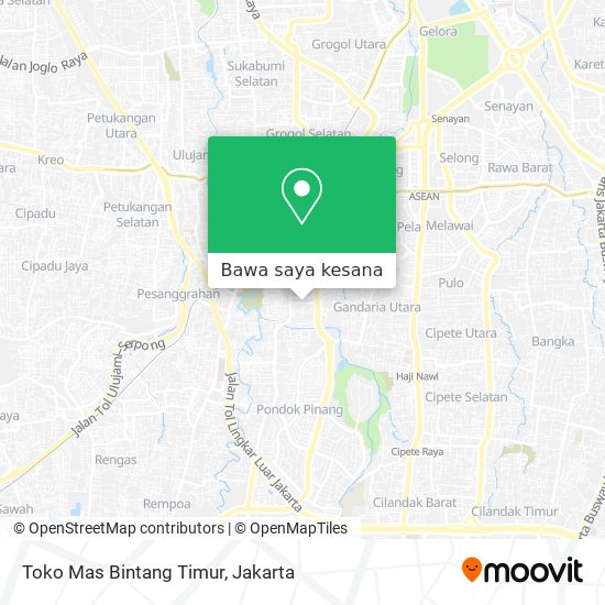 Peta Toko Mas Bintang Timur