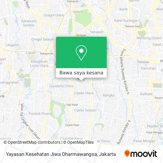 Peta Yayasan Kesehatan Jiwa Dharmawangsa