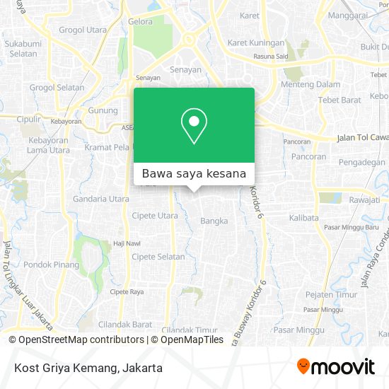 Peta Kost Griya Kemang