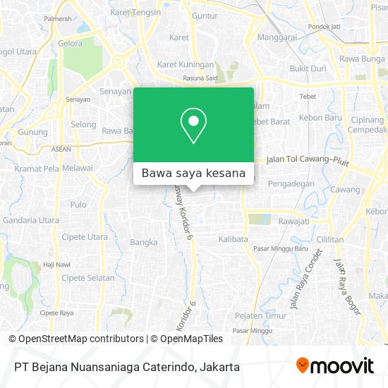 Peta PT Bejana Nuansaniaga Caterindo