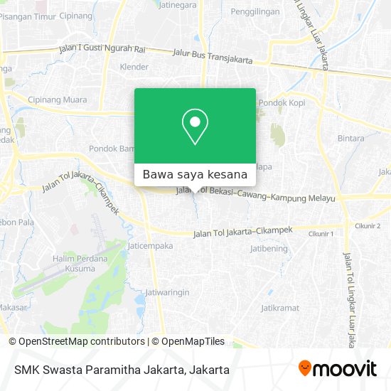 Peta SMK Swasta Paramitha Jakarta