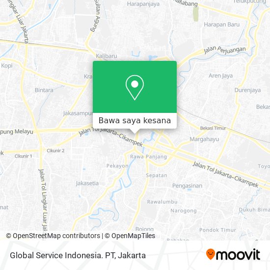 Peta Global Service Indonesia. PT