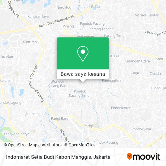 Peta Indomaret Setia Budi Kebon Manggis