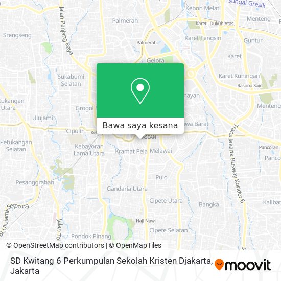 Peta SD Kwitang 6 Perkumpulan Sekolah Kristen Djakarta