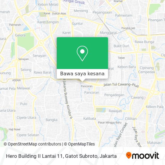 Peta Hero Building II Lantai 11, Gatot Subroto