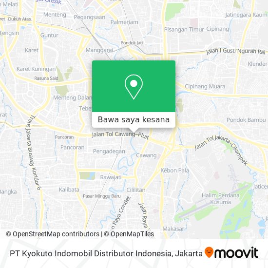 Peta PT Kyokuto Indomobil Distributor Indonesia