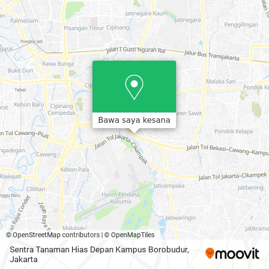 Peta Sentra Tanaman Hias Depan Kampus Borobudur