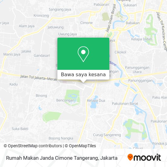 Peta Rumah Makan Janda Cimone Tangerang