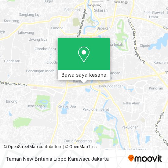 Peta Taman New Britania Lippo Karawaci