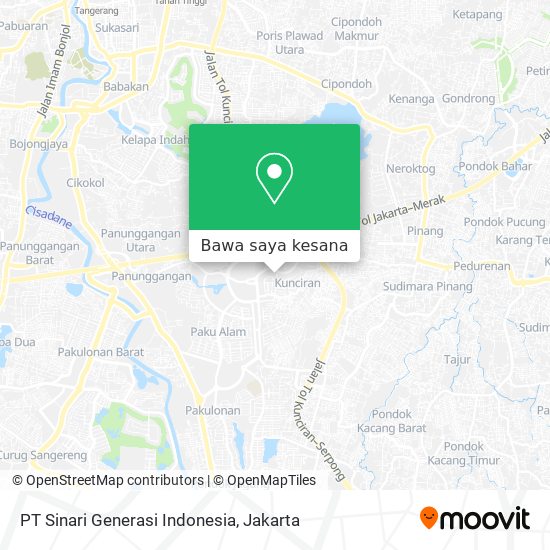 Peta PT Sinari Generasi Indonesia