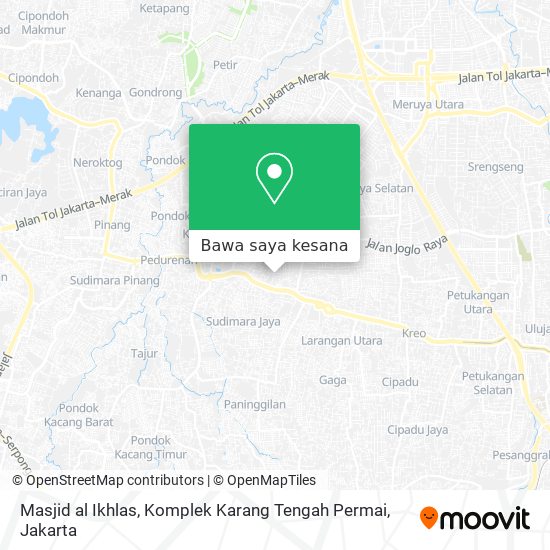 Peta Masjid al Ikhlas, Komplek Karang Tengah Permai