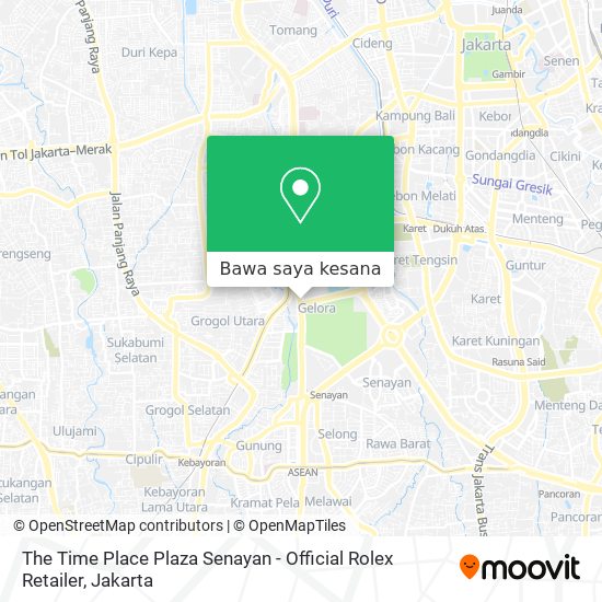 Peta The Time Place Plaza Senayan - Official Rolex Retailer