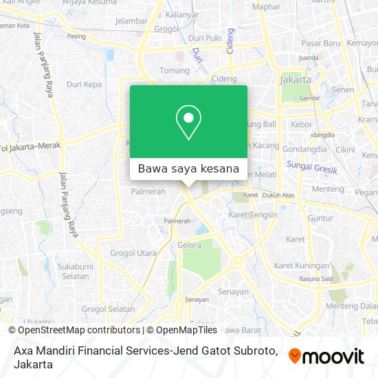 Peta Axa Mandiri Financial Services-Jend Gatot Subroto