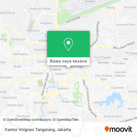 Peta Kantor Imigrasi Tangerang